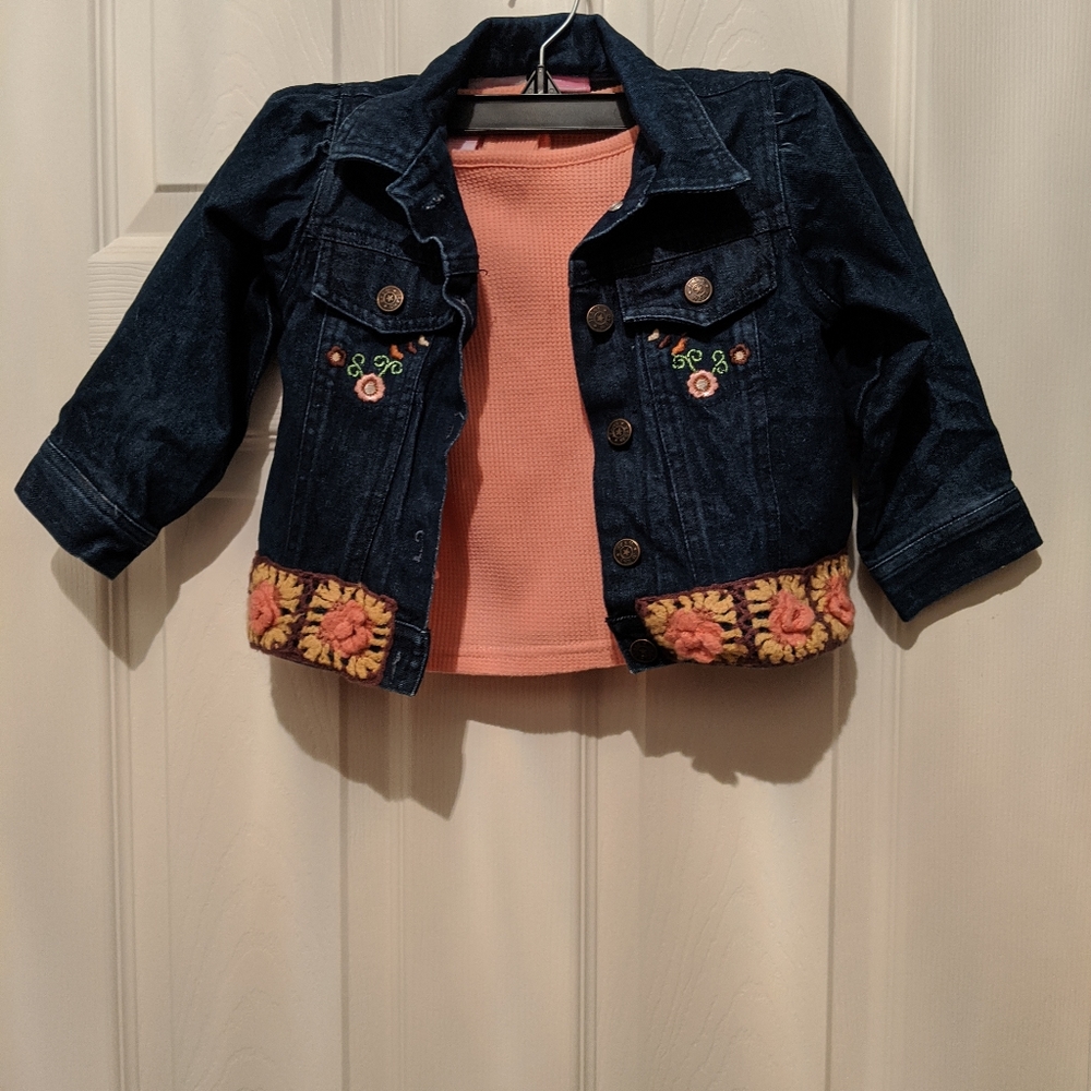 2pc baby jean jacket set